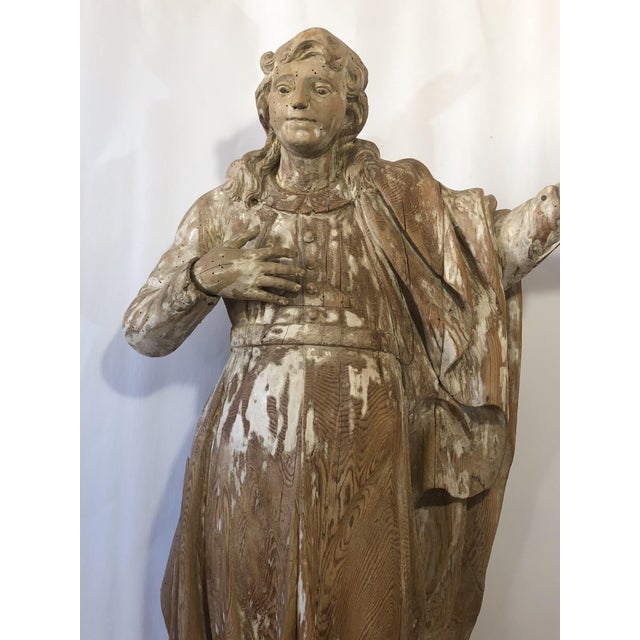 Carved Figurative Sculpture, 1800s, Oakwood For Sale - Image 16 of 18