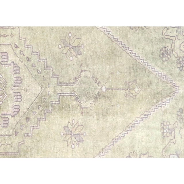 This authentic Vintage Turkish Oushak Rug exemplifies the distinguished weaving traditions of Western Turkey's Oushak...