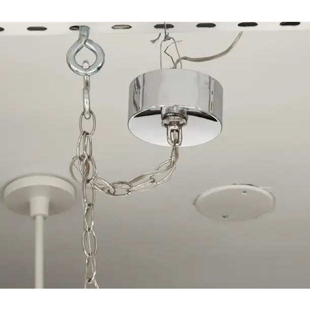 Midcentury Modern Brass & Chrome Italian Designer Sciolari Chandelier For Sale - Image 9 of 12