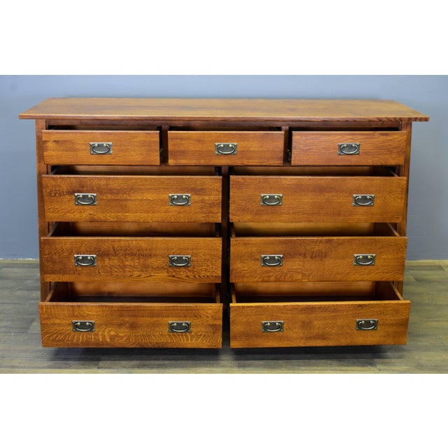 Mission Mission 9 Drawer Dresser - Michael's Cherry (Mc-A) For Sale - Image 3 of 8