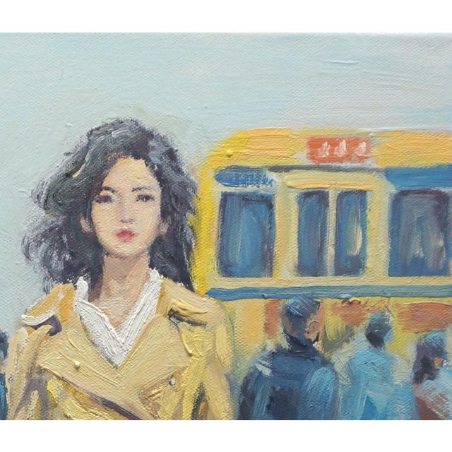 Impressionist Original Oil Painting, Girl Portrait For Sale - Image 3 of 5