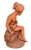 Figurative French Terracotta Sculpture of a Seated Child For Sale - Image 3 of 4