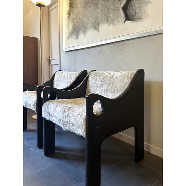 Set of Vintage Chairs in Ecofur For Sale - Image 10 of 16