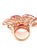Bochic "Orient" Natural Ruby & Rhodolite Cocktail Ring Set In 18K Gold&Silver Natural Center Ruby - 3.00 Carat Natural...