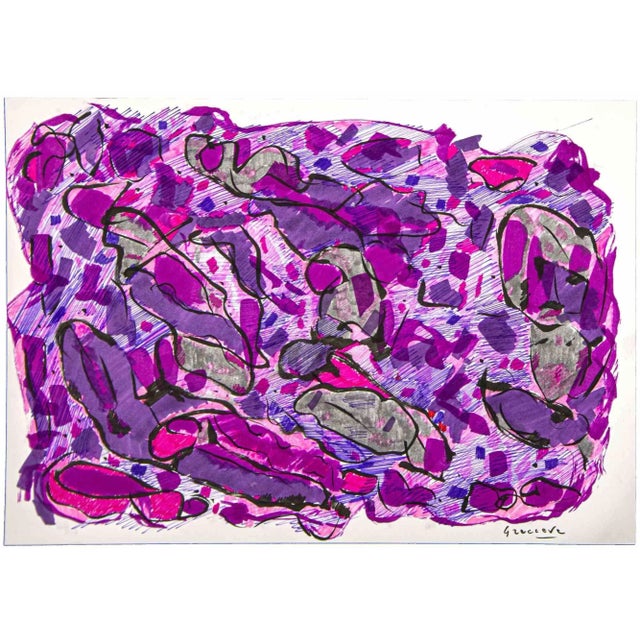 Composition is an original artwork realized by Maurizio Gracceva (Roma, 1955) in 2010. China ink and watercolor. Hand-...