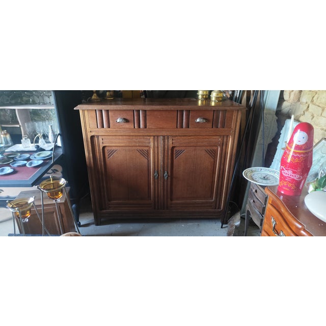 1930s French Art Deco Oak Buffet, 1930s For Sale - Image 5 of 11