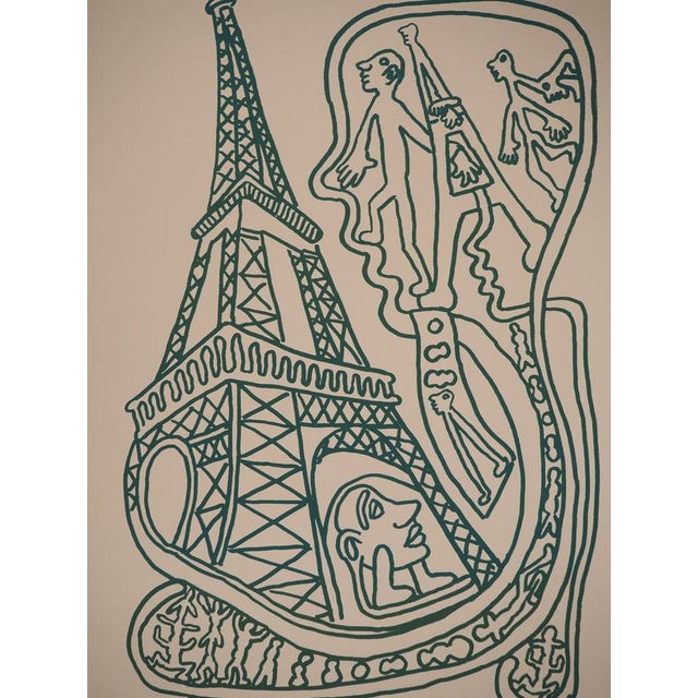 Yvon TAILLANDIER (1926-2018) Paris: The Eiffel Tower in green Original screenprint Signed in pencil Justified Artist's...