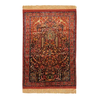 Pasargad DC Double-Sided Hand-Knotted Silk Quchan Rug For Sale