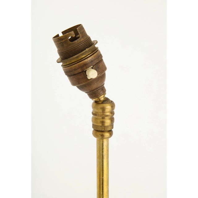 French Bronze Faux Bamboo Tripod Floor Lamp by Maison Baguès, France, 1960s For Sale - Image 3 of 12