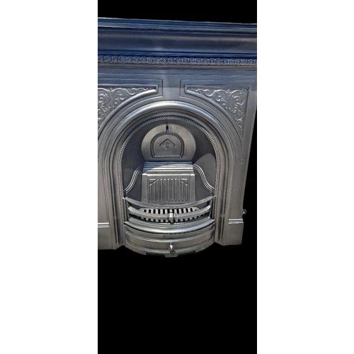 Victorian Cast Iron Fireplace with Arched Opening For Sale - Image 6 of 18