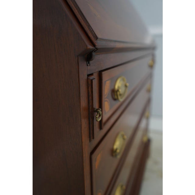 Hekman Flame Mahogany Secretary Desk For Sale - Image 15 of 18