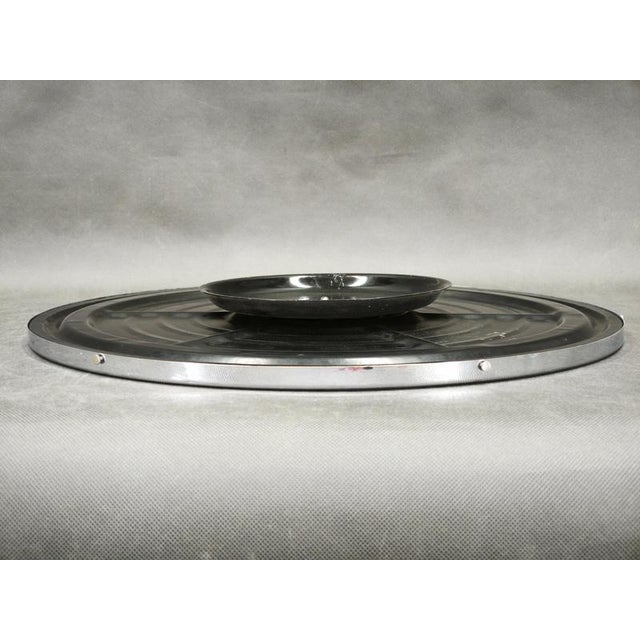Art Deco Czech Rotating Chrome Serving Tray, 1940s For Sale - Image 6 of 7