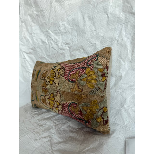 17th Century 17th Century Italian Florentine Wool & Silk Botanical Tapestry Pillow For Sale - Image 5 of 7