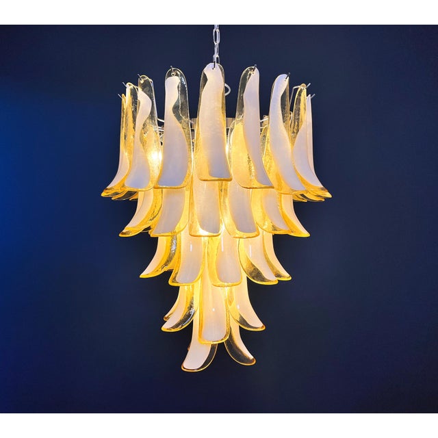 Vintage Italian Murano Chandelier with Caramel Glass Petals, 1990s For Sale - Image 16 of 18