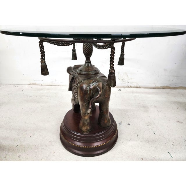 Bronze Elephant Pedestal Side Table Chairish