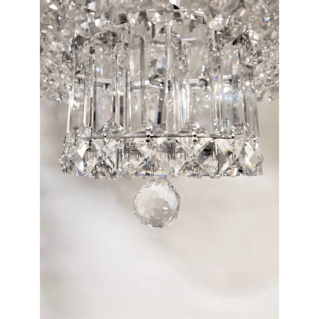 Large 21st Century Round Schonbek Plaza Swarovski Sparkling Crystal