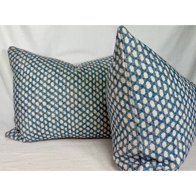 Transitional 16"x20" Fermoie "Wicker" in N-103 Pillows-a Pair For Sale - Image 3 of 3