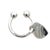 Authentic Tiffany & Co. S925 sterling silver heart tag key ring charm featuring the iconic ball-ended key ring. The back...