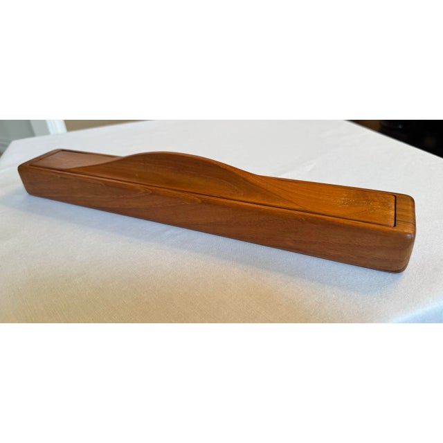 Dansk Vintage Danish Organic Modern Teak Wood Decorative Box For Sale - Image 4 of 11