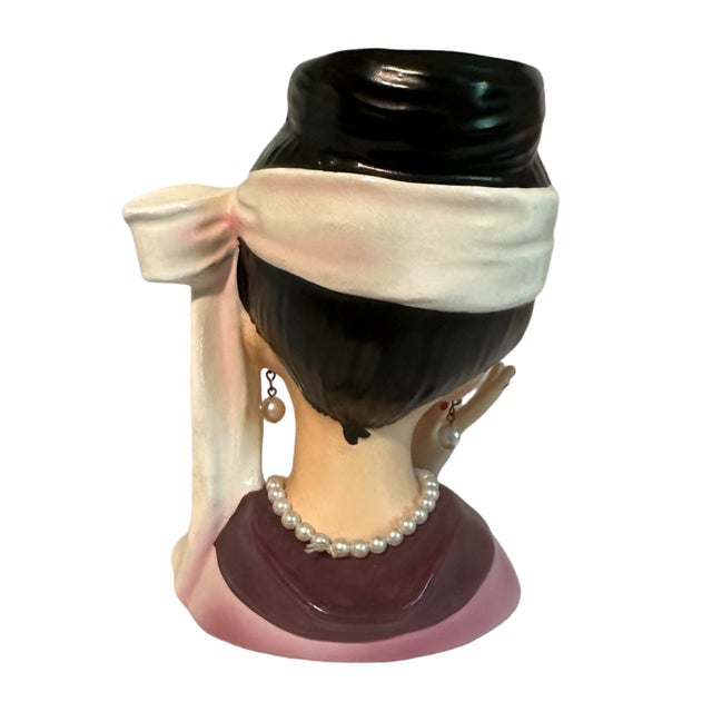 Rare Vintage 1964 Inarco E-1611 Lady Head Vase Costume Series - Jewelry & Sticker This is a rare vintage 1964 Inarco...