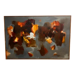 1972 Monumental Artwork B. T. Kim Abstract Oil on Canvas