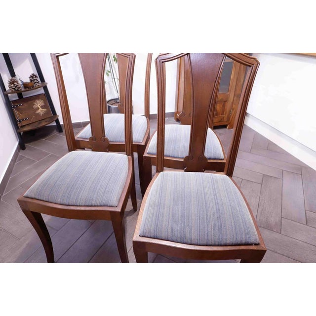 Art Nouveau Dining Chairs, 1930s, Set of 4 For Sale - Image 6 of 13