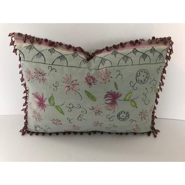 Custom Hand Made Osborne & Little Light Mint Green Pillow 18.5" X 12.5" For Sale - Image 11 of 11