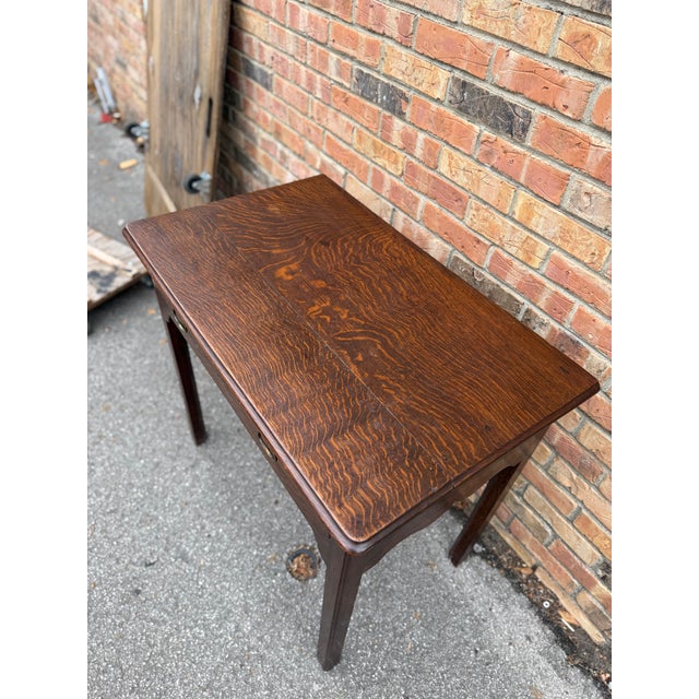 English 19th Century English 2 Drawer Side Table For Sale - Image 3 of 10