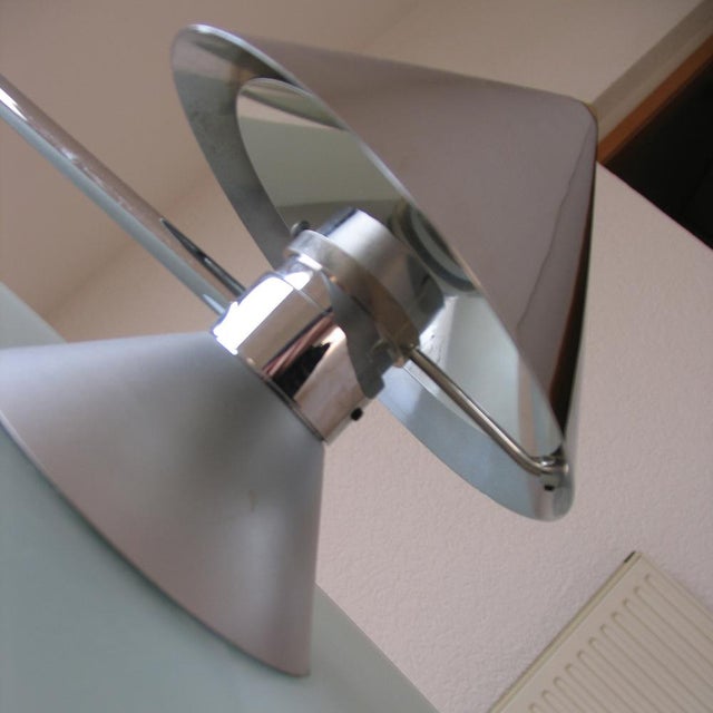 Glass and Chrome Ceiling Light from Fontana Arte, Italy, 1980s For Sale - Image 13 of 14