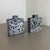 Pottery Fat Lava Cubic Vases in Black-White from Jopeko, Germany, 1970s, Set of 2 For Sale - Image 3 of 18