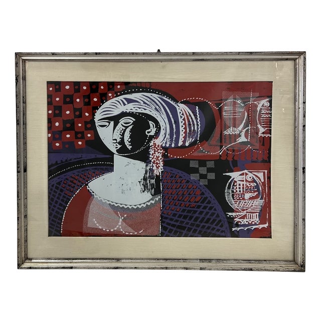Vittorio Maria Di Carlo, Composition, Silkscreen on Aluminum, 1970s For Sale