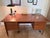 Authentic Svend Åge Madsen "Model 20" Floating-Top Teak Executive Desk for H.P. Hansen An exceptional and highly sought-...