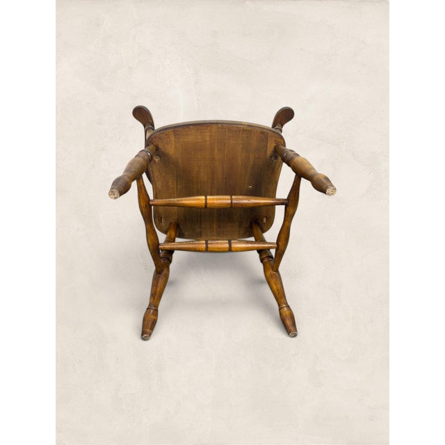 Antique English Windsor Style Country Armchair For Sale - Image 9 of 11