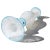 Glass Antique Murano White Zanfirico Ribbons Sky Blue Detals Italian Art Glass Footed Flower Vase For Sale - Image 7 of 9