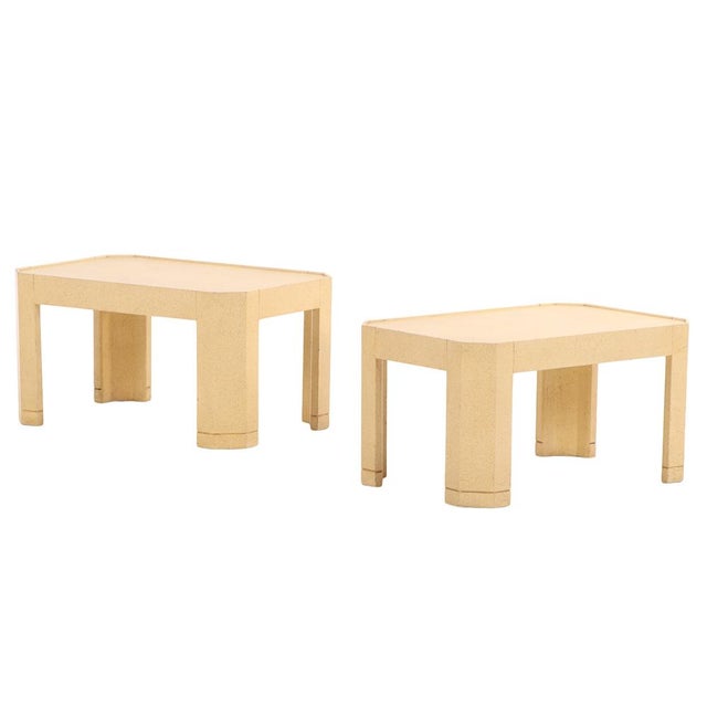 Karl Springer Pair of 1970s End Tables in the Style of Karl Springer For Sale - Image 4 of 7