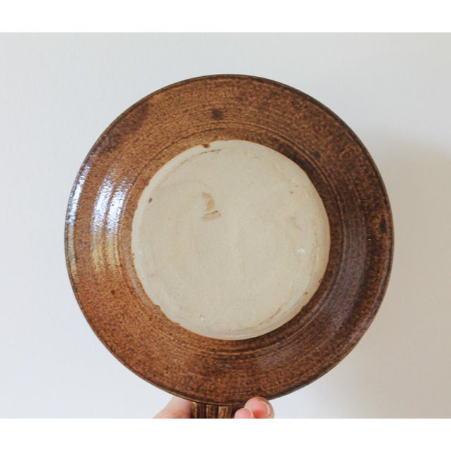 Vintage Studio Art Pottery Candle Holder Hurricane Style Lamp For Sale - Image 9 of 9