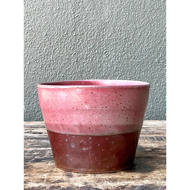 Pink Vintage Original Studio Pottery Bowl For Sale - Image 8 of 18