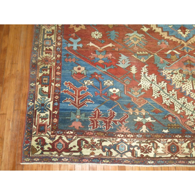 19th Century Antique Bakshaish Rug, 10' X 11'9'' For Sale - Image 9 of 12