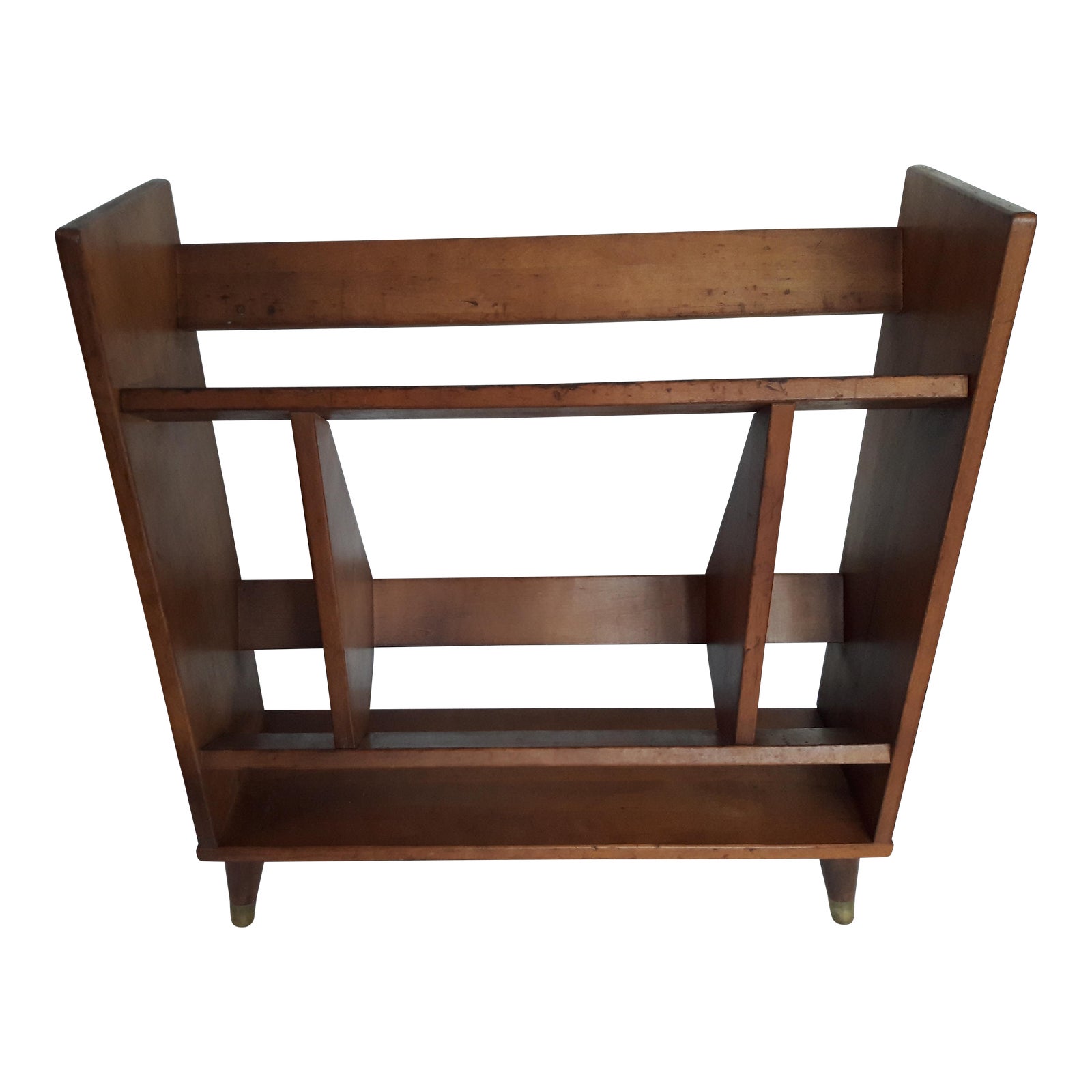 Vintage 1960's Mid Century Danish Modern Wood "Encyclopedia" Bookcase