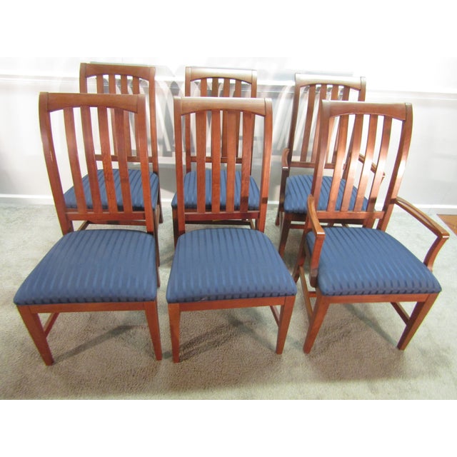 Ethan Allen American Impressions Solid Cherry Set of Six Dining Chairs. For Sale - Image 6 of 10
