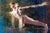 The Statue by Christopher Clark | Oil on wood panel Figure of a dancer in a dynamic pose. For Sale