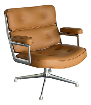 Eames Time Life "Lobby" Chair - Caramel Leather - 1st Generation Model 675 Herman Miller