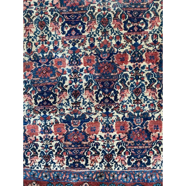 Vintage Floral Fine Abadeh Rug, 1920s For Sale - Image 3 of 18