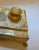 Office inkwell in Siena yellow marble and bronze Napoleon III 19th century 34cm x 20cm Very good condition. This piece is...