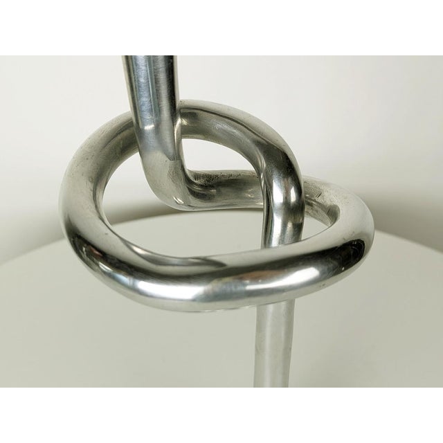 Metal Large Italian Aluminum Brutalist Candlestick, 1970s For Sale - Image 7 of 12