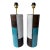 Mid-Century Pair of Ceramic Lamps Mondrian by Bitossi. Italy, 1990s For Sale
