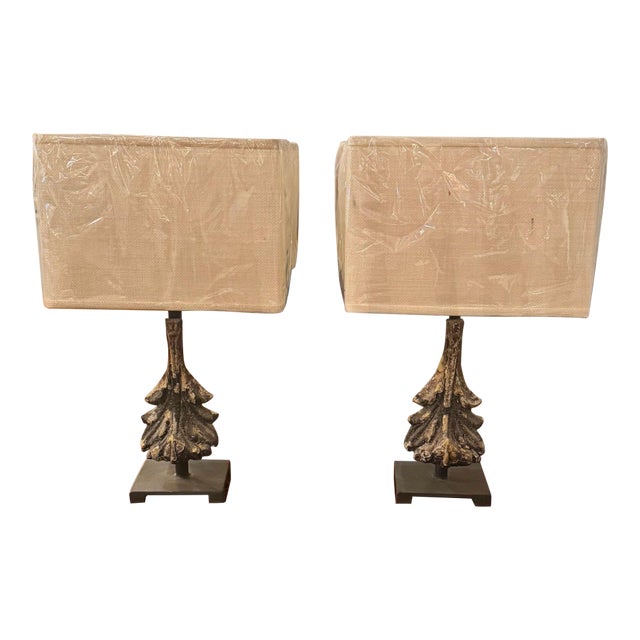 Late 20th Century Italian Architectural Element Lamps - a Pair For Sale