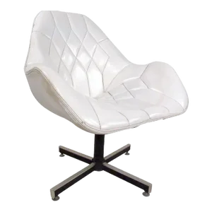 Mid-Century Modern Tufted Swivel Lounge Chair