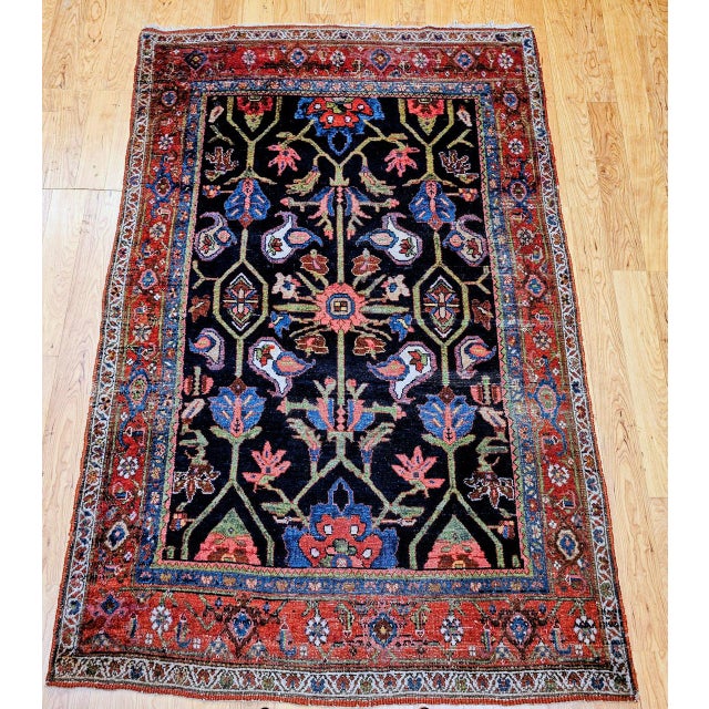 "This vintage Persian Mahal Sultanabad area rug, woven in the first quarter of the 20th century, features a classic...