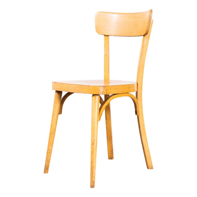 French Blonde Bentwood Dining Chairs from Baumann, 1950s For Sale